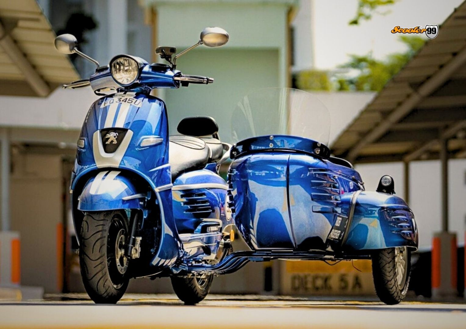 Made by order scooter project example 4: Sidecar Kit for Peugeot Django Blue Edition